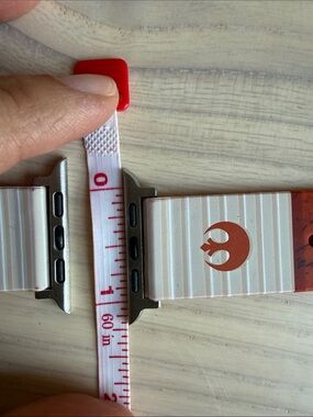 White and Orange Rebel Emblem Compatible Apple Watch Band